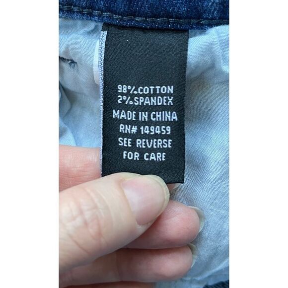 Prosperity Denim Vintage Straight Leg High Rise Crop Jeans in Blue, Size 29 - Picture 9 of 16